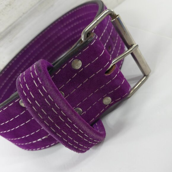 SAFE U.S.A. 10mm Single-Pronged PURPLE Powerlifting Belt SIZE XL ??? LENGTH 51in main image 11